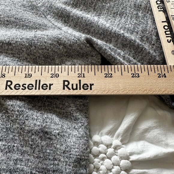 APT 9 Women's Plus Size XXL Gray Bell Sleeve Sweater Beaded Neckline Boho Hippie - Picture 8 of 12